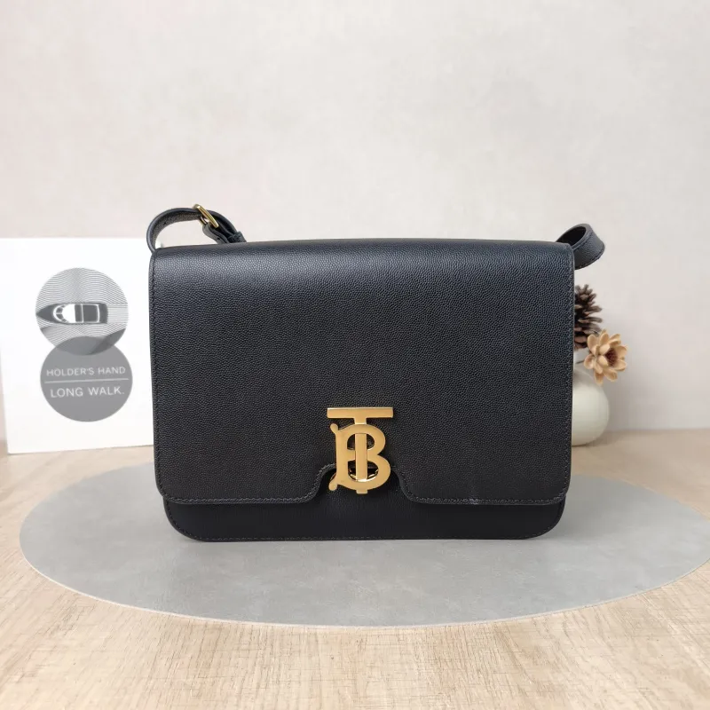 BURBERRY Crossbody Bagtb Collection Crossbody Bag Black Calfskin One Size25 × 9 × 19 cm