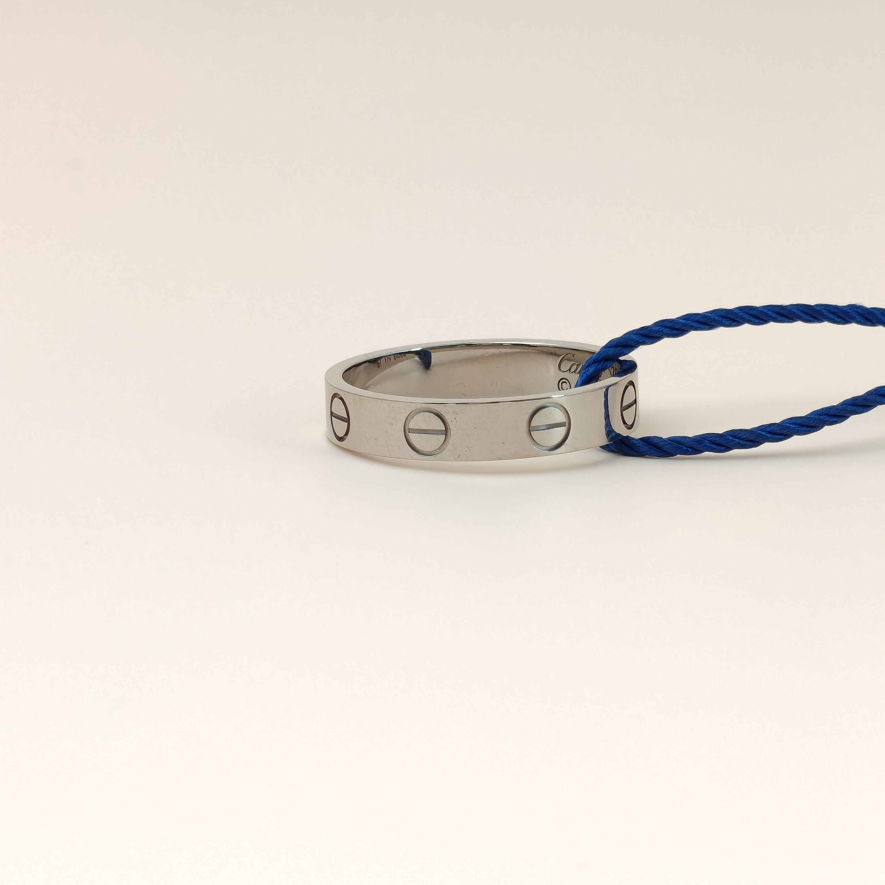 CARTIER Ring LOVE Ring 18KW hite Gold Silver18KW hite Gold Small 3.6 51 — cover view 6 of 8