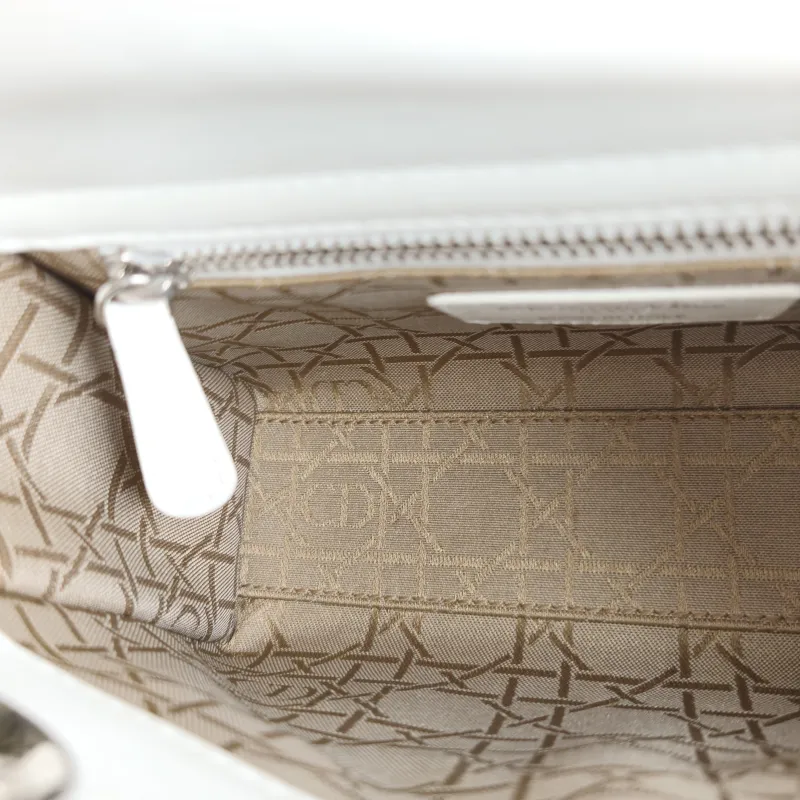DIOR Crossbody Bag Lady Lady Dior Bag White Lambskin Mini 17 × 7 × 15 cm Conditioned — detail view 1 of 11
