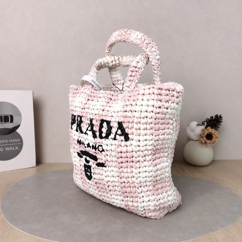 PRADA Shoulder Bag Woven White Woven One Size23 × 8 × 23 cm — cover view 3 of 5