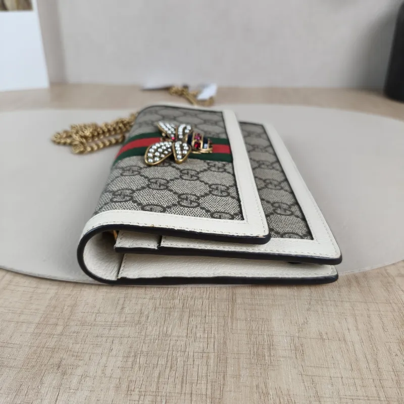 GUCCI Crossbody Bag Crossbody Bag White PVC One Size 20 × 3 × 12 cm — detail view 11 of 13