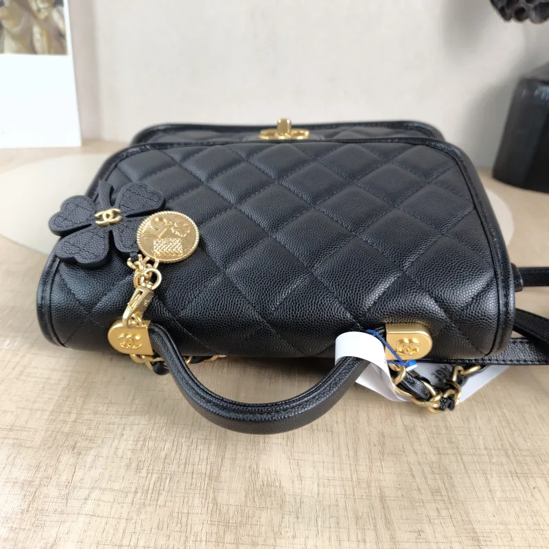 Chanel Backpack Backpack Black Grained Calfskin One Size 22 × 7 × 19.5 cm — detail view 1 of 14
