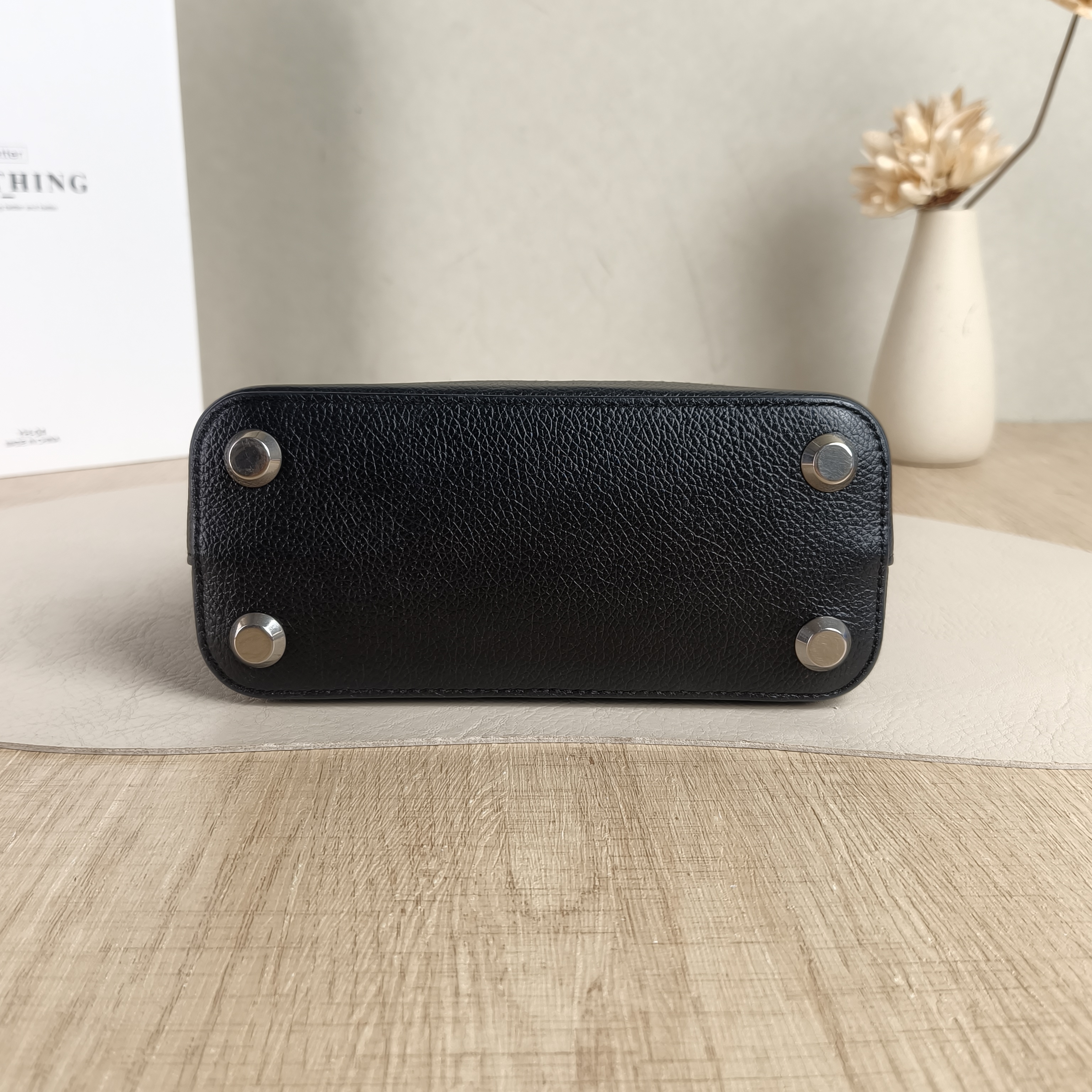BALENCIAGA Top Handle Bag Ville Dome Bag Collection Black Calfskin Small18 × 8 × 14 cm — cover view 4 of 5