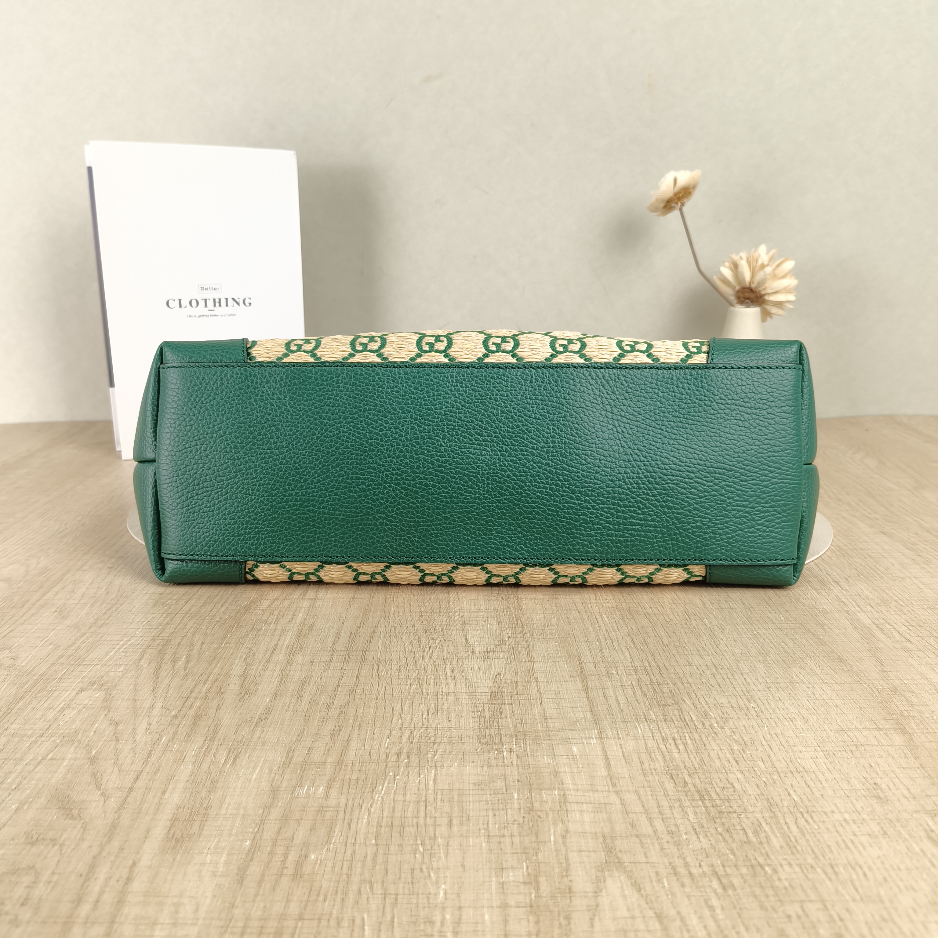 GUCCI Shoulder Bagophidia GG Tote Bag Yellow Green Woven One Size38 × 14 × 28 cm — cover view 4 of 5
