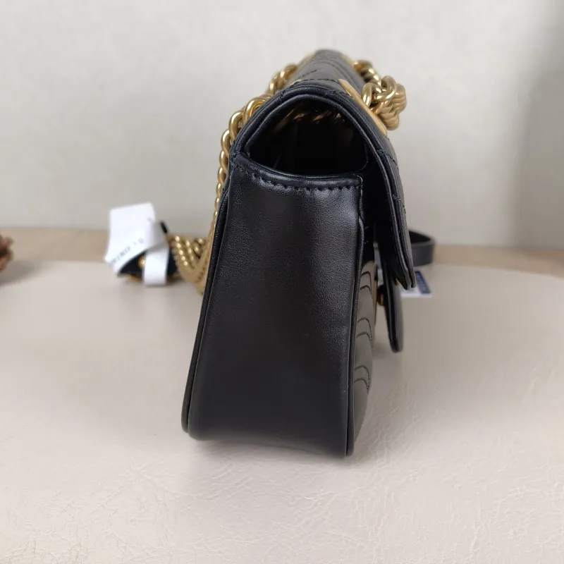 GUCCI Crossbody Bag GG Marmont Small Marmont 22 Black CC alfskin Small 22 × 6 × 13 cm — detail view 1 of 13