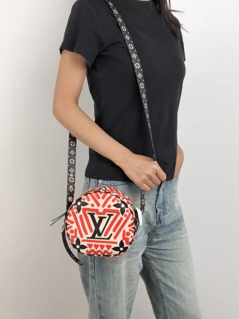 Louis Vuitton Crossbody Bag BOITE CHAPEAU SOUPLE Black PVC Small 17 × 7 × 16 cm — on-model view 1 of 2