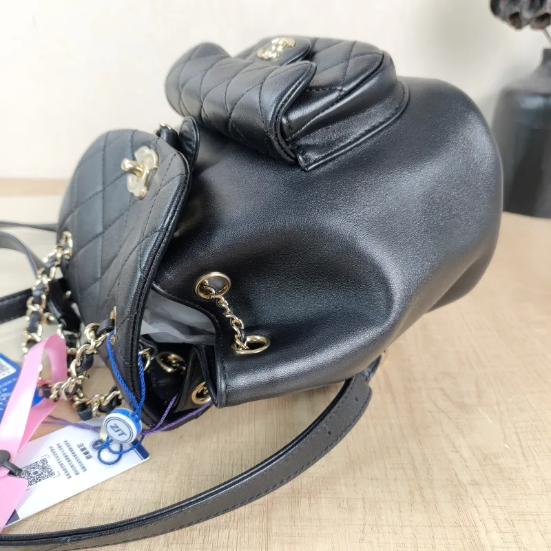 Chanel Backpack Duma Black Lambskin Small18 × 9.5 × 19 cm — detail view 9 of 11