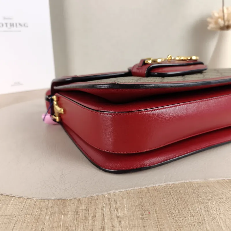 GUCCI Crossbody Bag Horsebit 1955 Horsebit Medium Monogram PVC Medium 25 × 8 × 18 cm — detail view 5 of 12