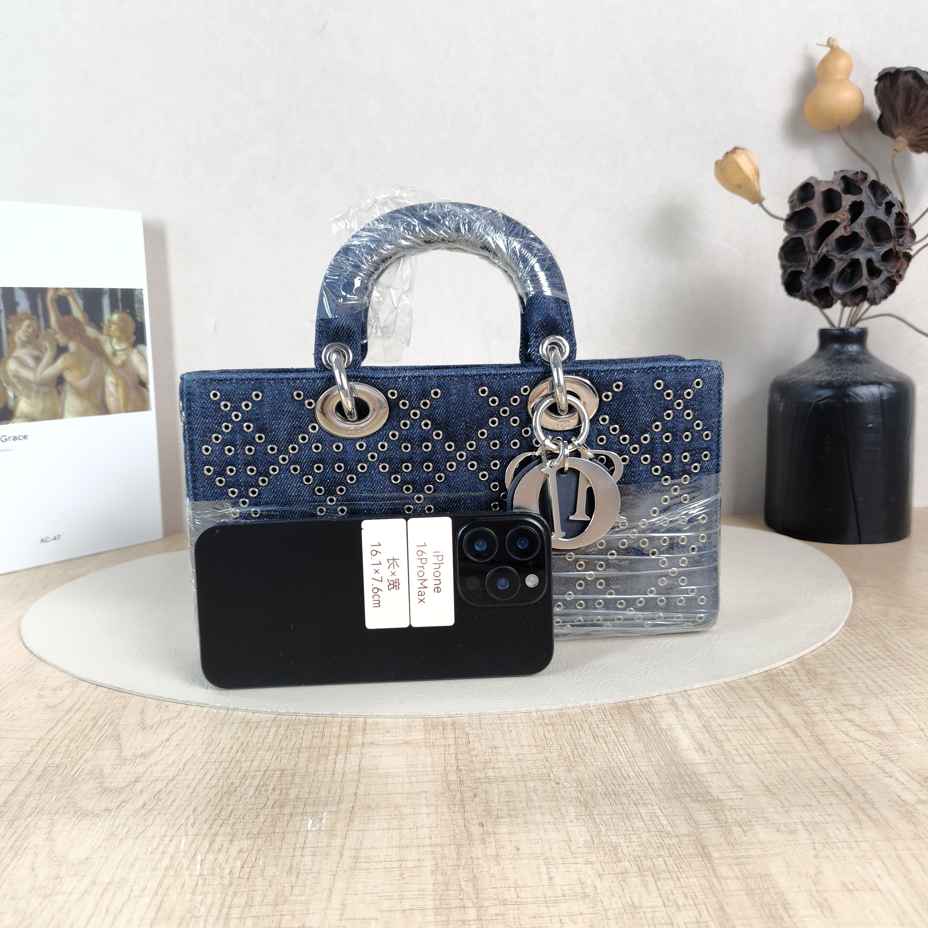 DIOR Crossbody Bag Lady D-Joy Blue Medium26 × 5 × 13.5 cm — cover view 2 of 6