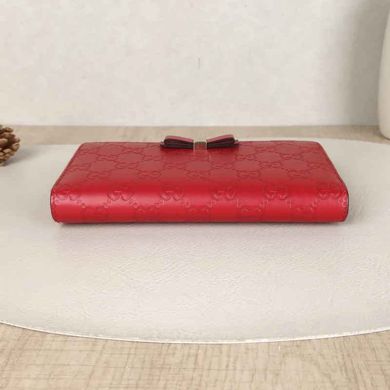 GUCCI Wallet Wallet Red Calfskin19 × 2.5 × 10 cm — cover view 5 of 6
