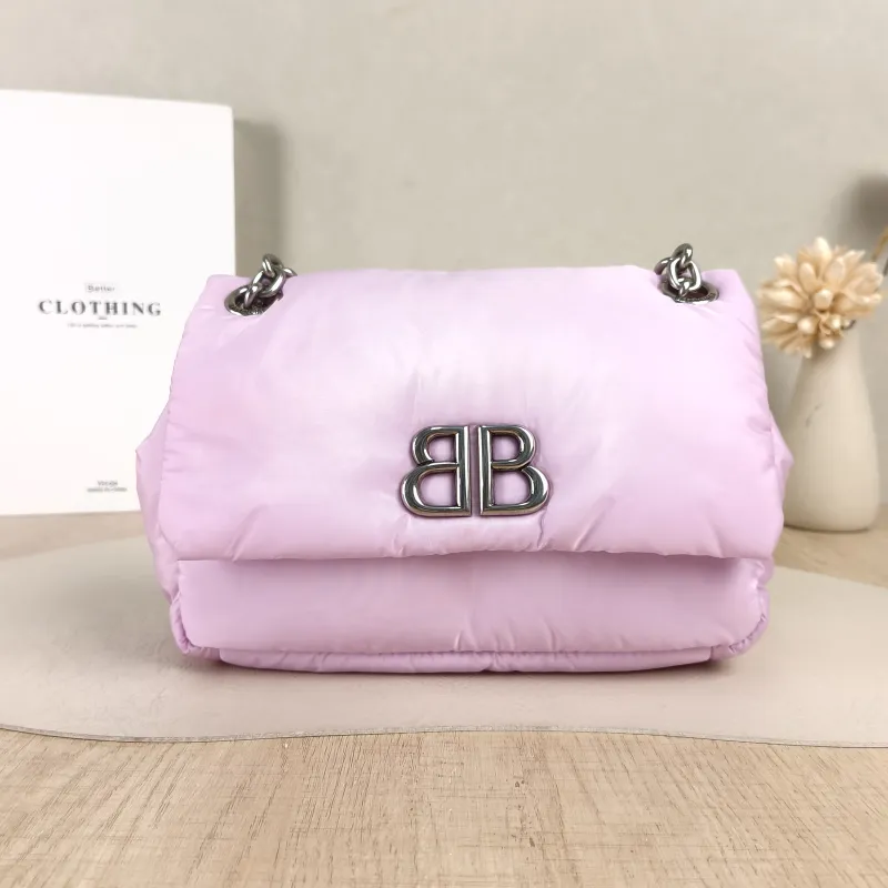 BALENCIAGA Crossbody Bag MONACO Chain Bag Nylonmini22 × 8 × 14 cm