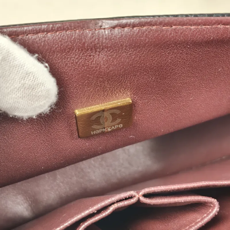 Chanel Crossbody Bag Classic Flap CF Black Grained Calfskin Small 23 × 6 × 14.5 cm — detail view 11 of 13
