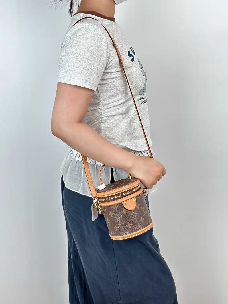 Louis Vuitton Crossbody Bag Cannes Monogram PVC nano 14 × 12 × 14.5 cm — on-model view 1 of 3