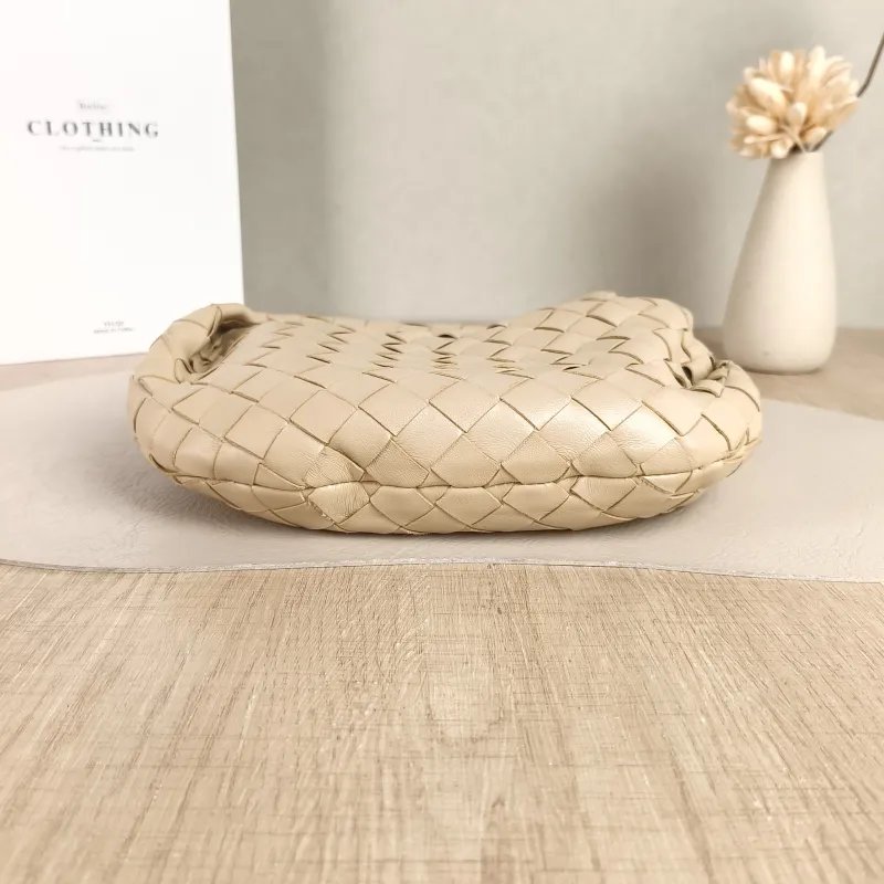 Bottega Veneta Top Handle Bag Jodie Beige Lambskin Mini 28 × 8 × 23 cm — cover view 2 of 5