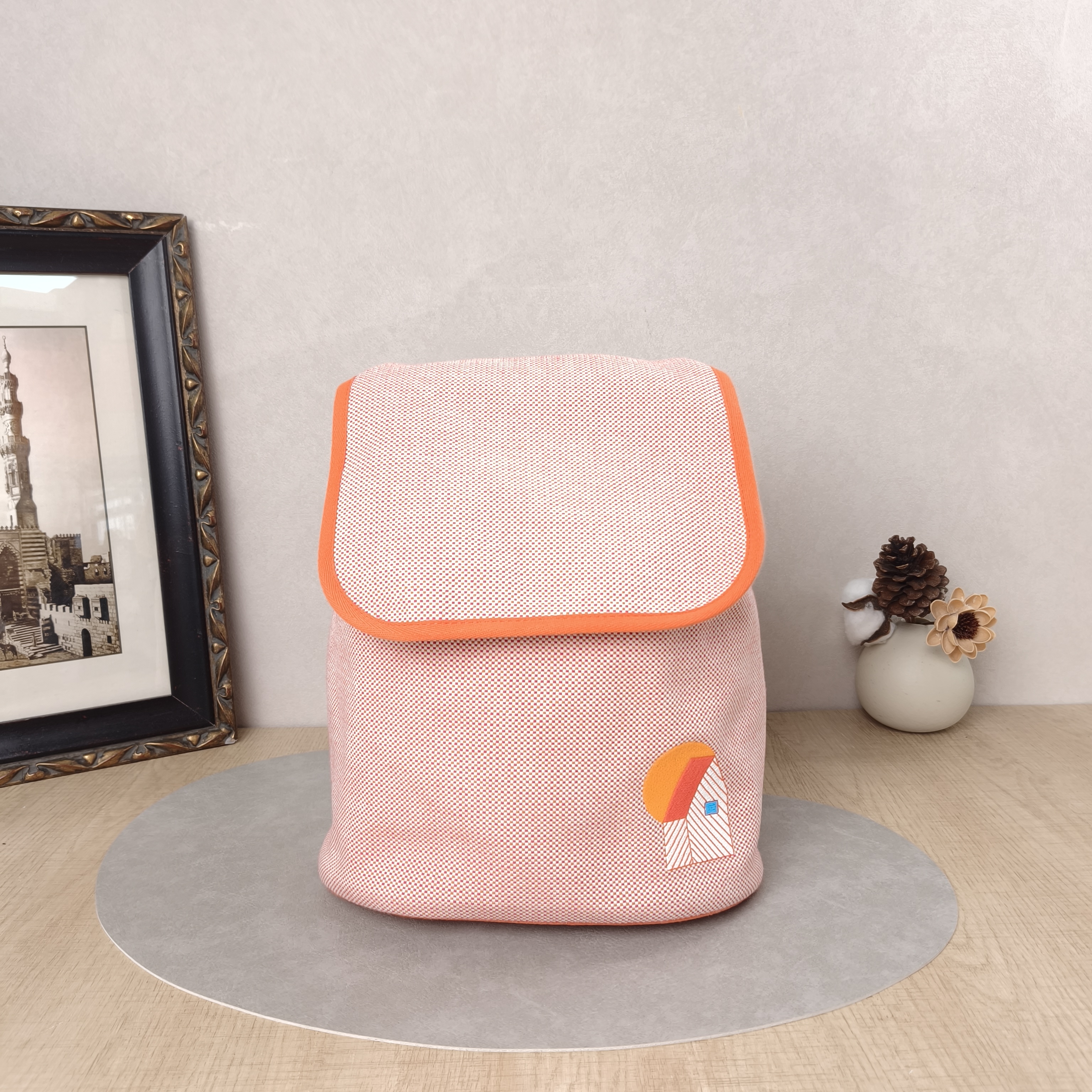 Hermès Backpack Backpack Red Canvas One Size24 × 15 × 34 cm