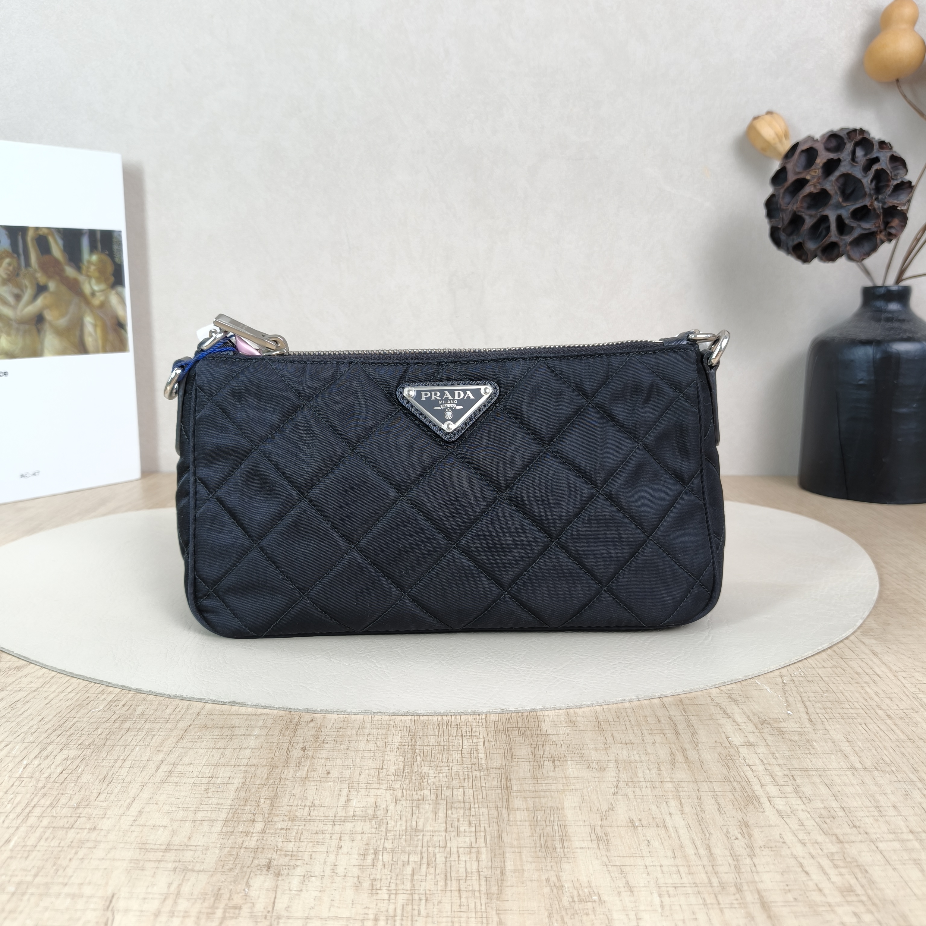PRADA Crossbody Bag Crossbody Bag Black Nylon One Size23 × 6 × 13 cm
