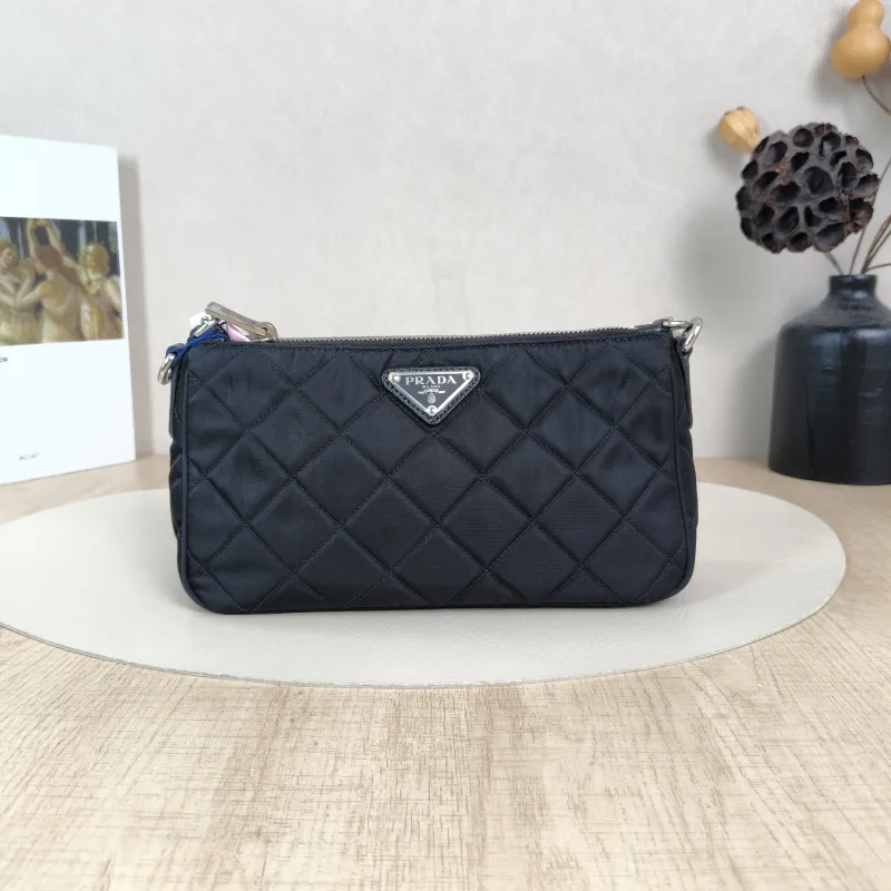PRADA Crossbody Bag Crossbody Bag Black Nylon One Size23 × 6 × 13 cm