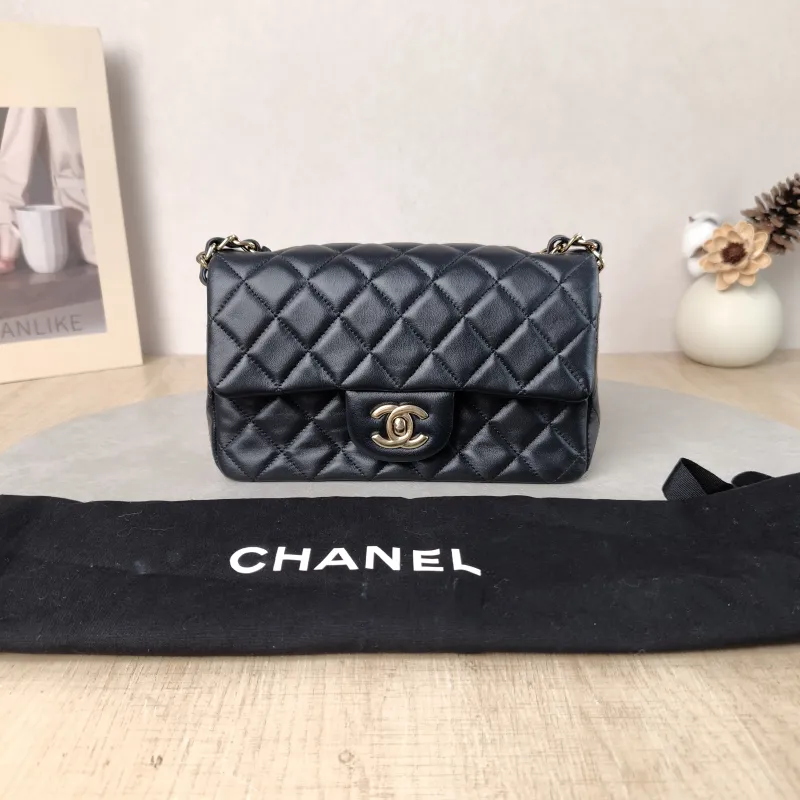 Chanel Crossbody Bag Classic Flap Large Mini CF Mini Black SL ambskin mini 20 × 6 × 12 cm — cover view 5 of 6