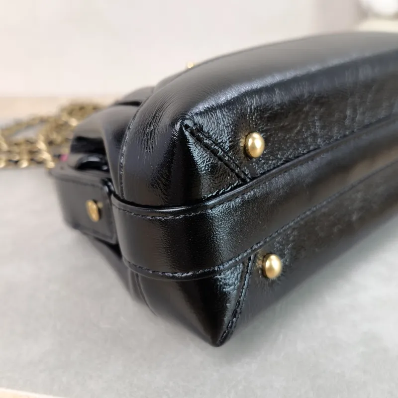Chanel Crossbody Bag 24a Black Lambskin Mini 18 × 7 × 12 cm — detail view 12 of 12