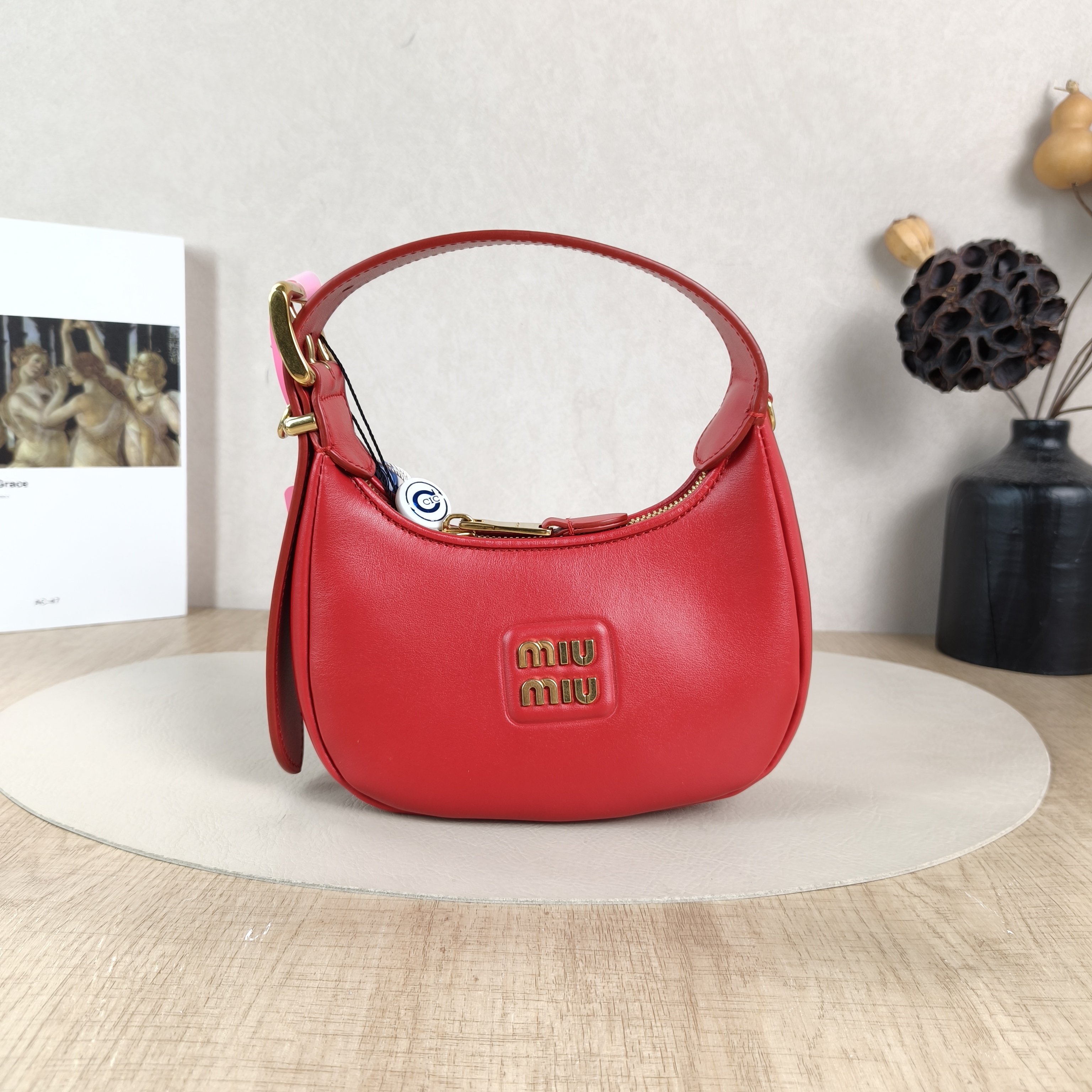 Miumiu Crossbody Bag hobo Crossbody Bag Red Calfskin One Size18 × 5 × 14 cm