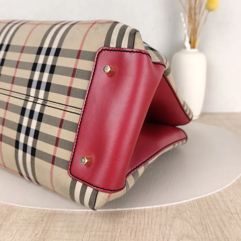 BURBERRY Shoulder Bag Top Handle Bag Canvas One Size 30 × 16 × 23 cm — detail view 8 of 12