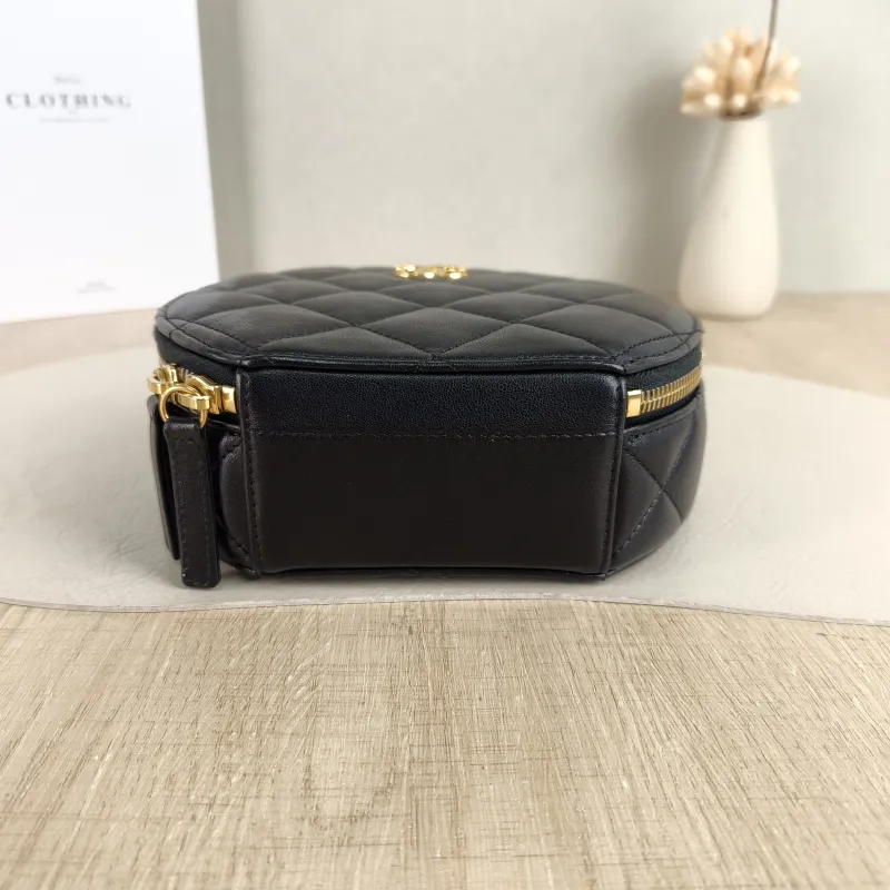 Chanel Crossbody Bag logo Crossbody Bag Black Lambskin One Size 18 × 6 × 16.5 cm — cover view 2 of 6