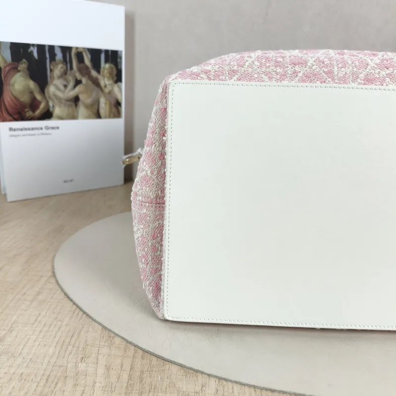 DIOR Top Handle Bag TOUJOURS Pink White Medium 28.5 × 17 × 21.5 cm — detail view 3 of 10