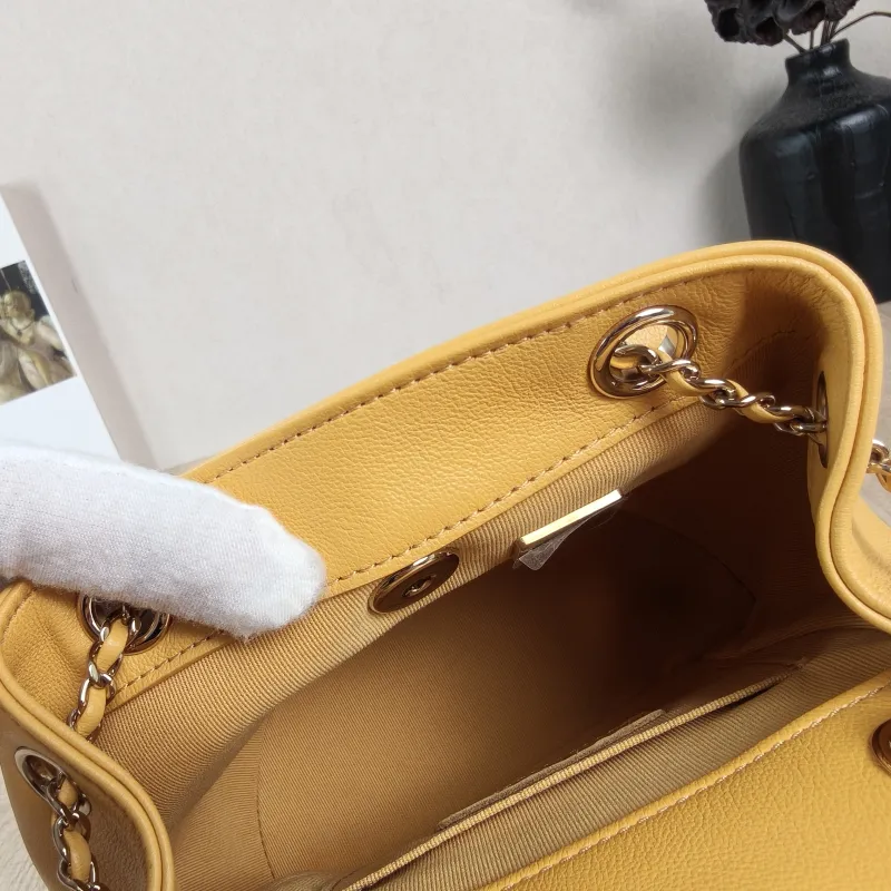 Chanel Backpack Duma Yellow Calfskin Small16.5 × 10 × 17.5 cm — detail view 6 of 12