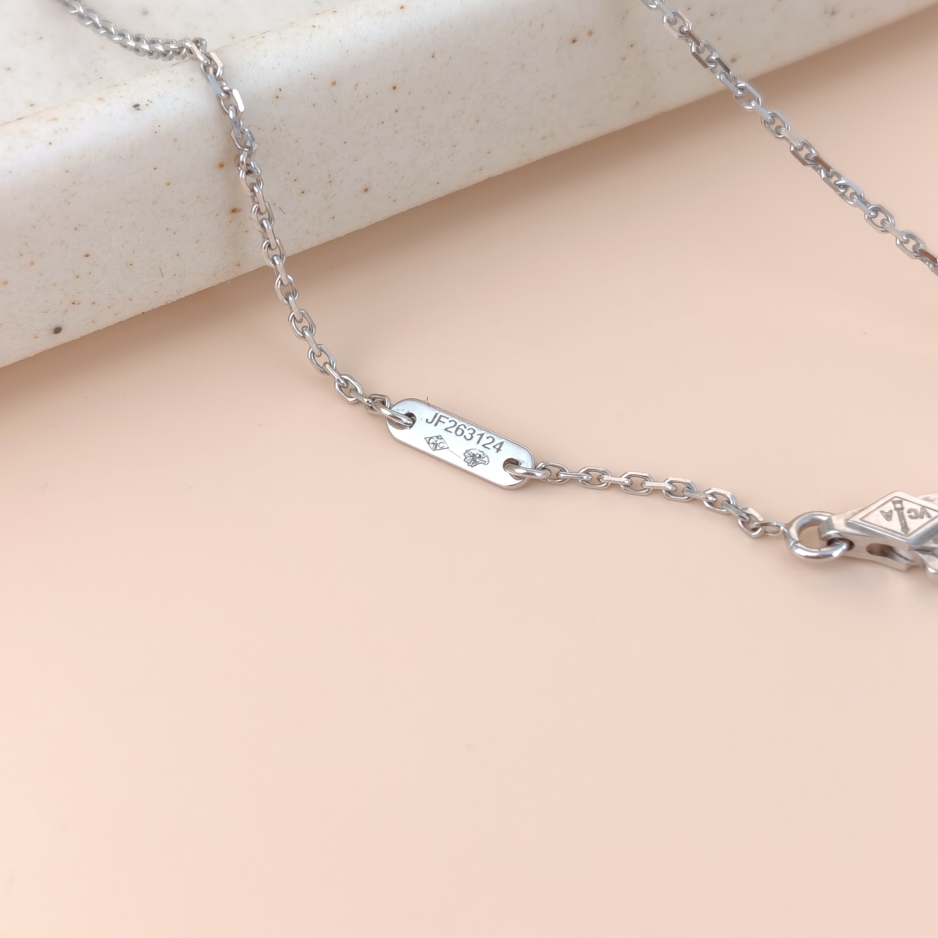 Van Cleef & Arpels Necklace Frivole Collection Pavé Diamond Necklace White Gold 18KW hite Gold Diamondmini40cm — cover view 7 of 9