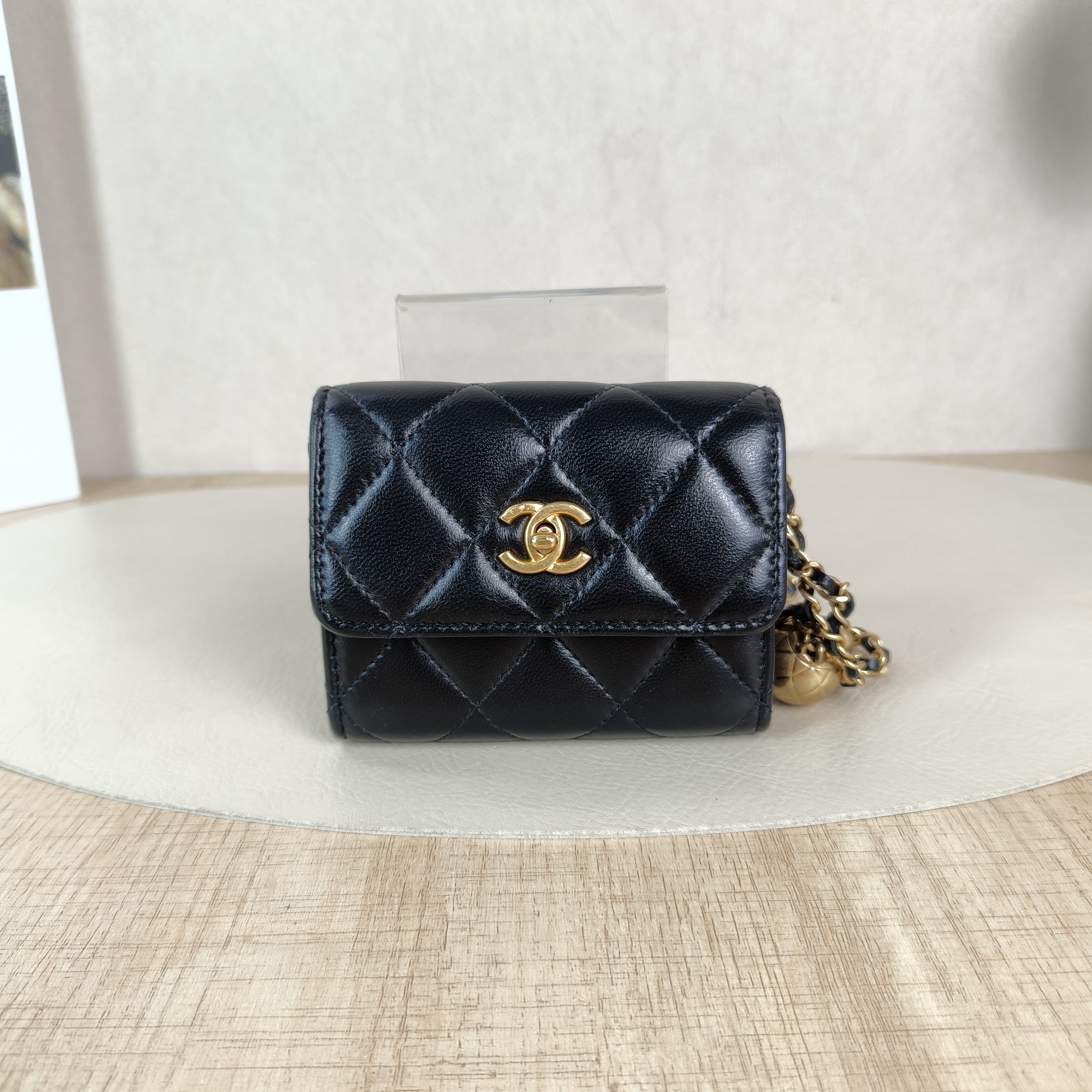 Chanel Crossbody Bag Crossbody Bag Black Lambskin One Size11 × 2 × 9 cm