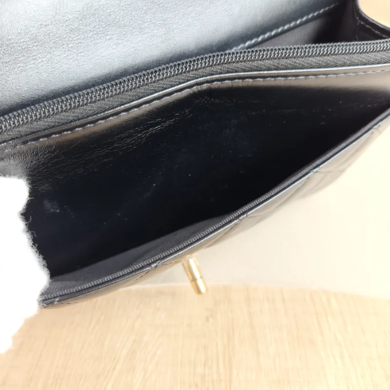 Chanel Crossbody Bag woc Black Lambskin Mini 19.2 × 3.5 × 12.3 cm — detail view 11 of 13
