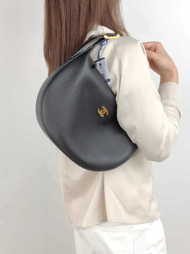 Chanel Shoulder Bag 26b Hobo Gabrielle Bag Black Calfskin One Size 30 × 9 × 21 cm — on-model view 2 of 2