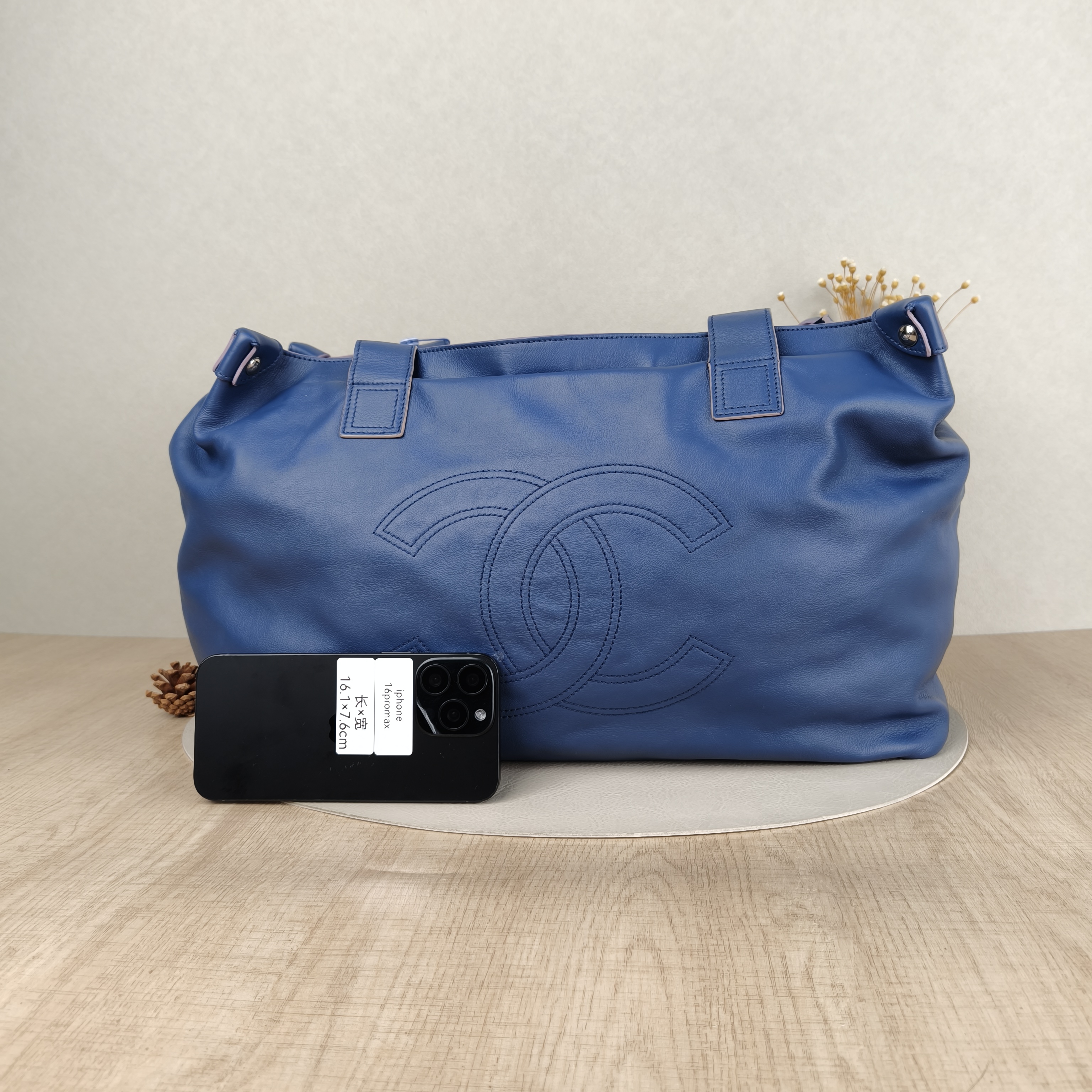 Chanel Shoulder Bag Tote Bag Blue Calfskin One Size43 × 19 × 29 cm — cover view 5 of 5