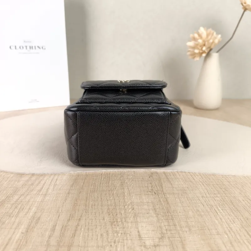 Chanel Crossbody Bag Mini Backpack Crossbody Bag Black Grained Calfskinmini13 × 9 × 18 cm — cover view 3 of 5