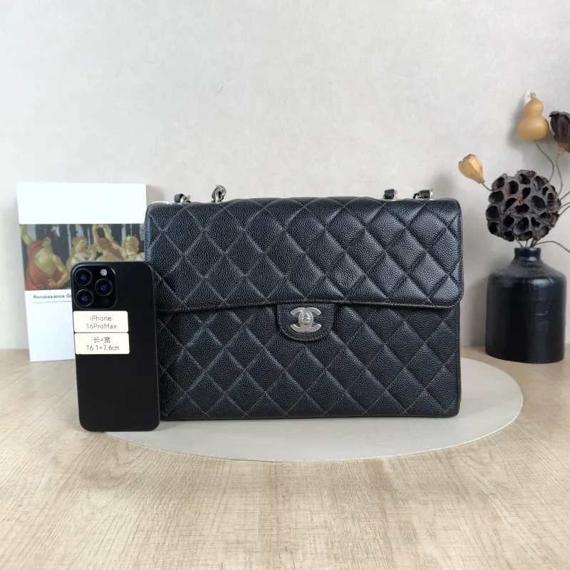 Chanel Crossbody Bagcf Collection Crossbody Bag Black Calfskin One Size30 × 8 × 21.5 cm — cover view 2 of 6