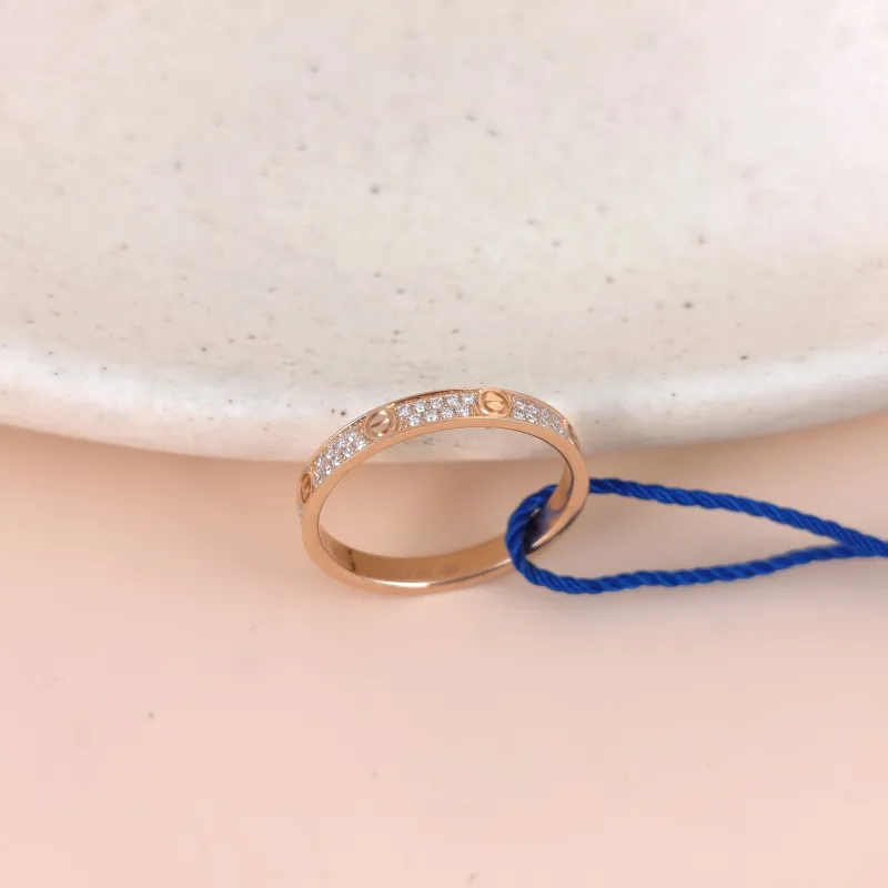 CARTIER Ring Love Collection Rose Gold Diamond18KR ose Gold mini 52 — cover view 2 of 6