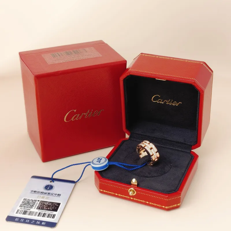 CARTIER Ring Maillon Panthère Rose Gold Diamond18KR ose Gold One Size 52 — cover view 6 of 9