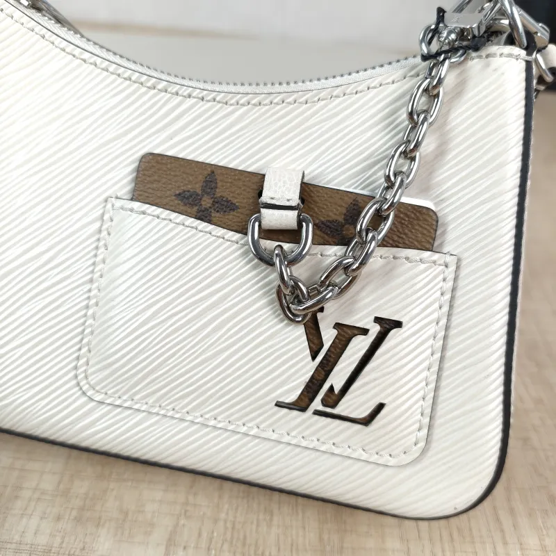 Louis Vuitton Shoulder Bag MARELLINI White Epi Embossed Calfskinmini19 × 6.5 × 13.5 cm — detail view 4 of 11