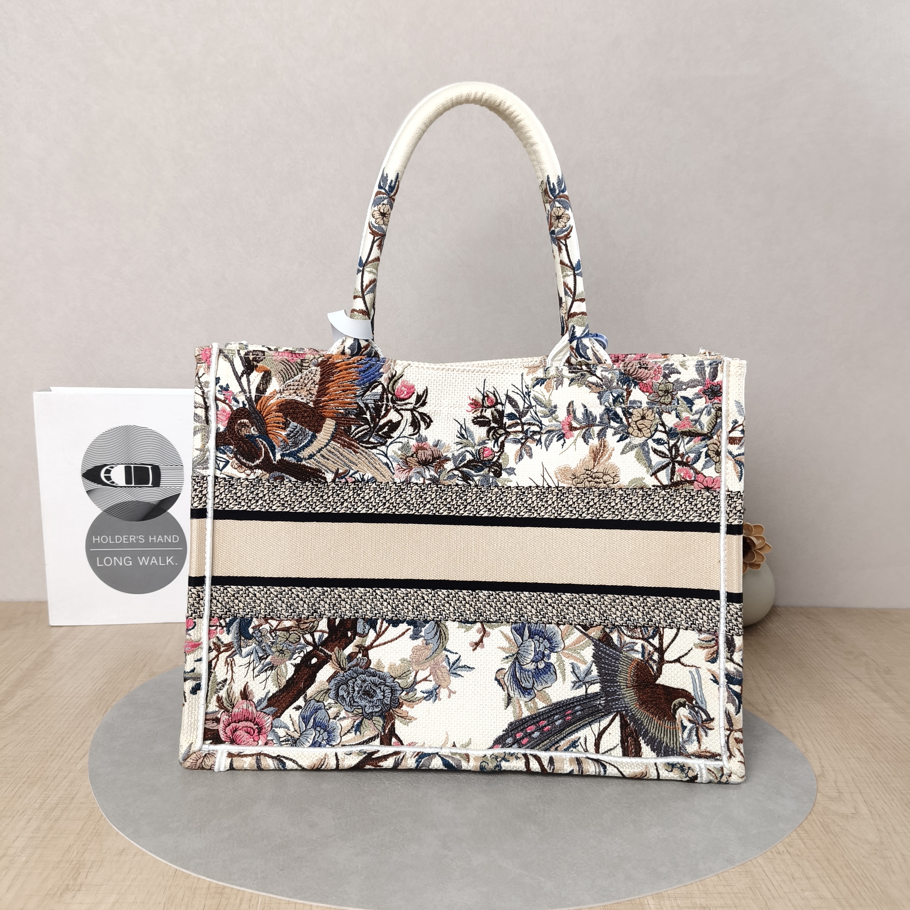 DIOR Top Handle Bag Book Tote Embroidered Colorblock Medium36 × 16.5 × 27.5 cm — cover view 3 of 6