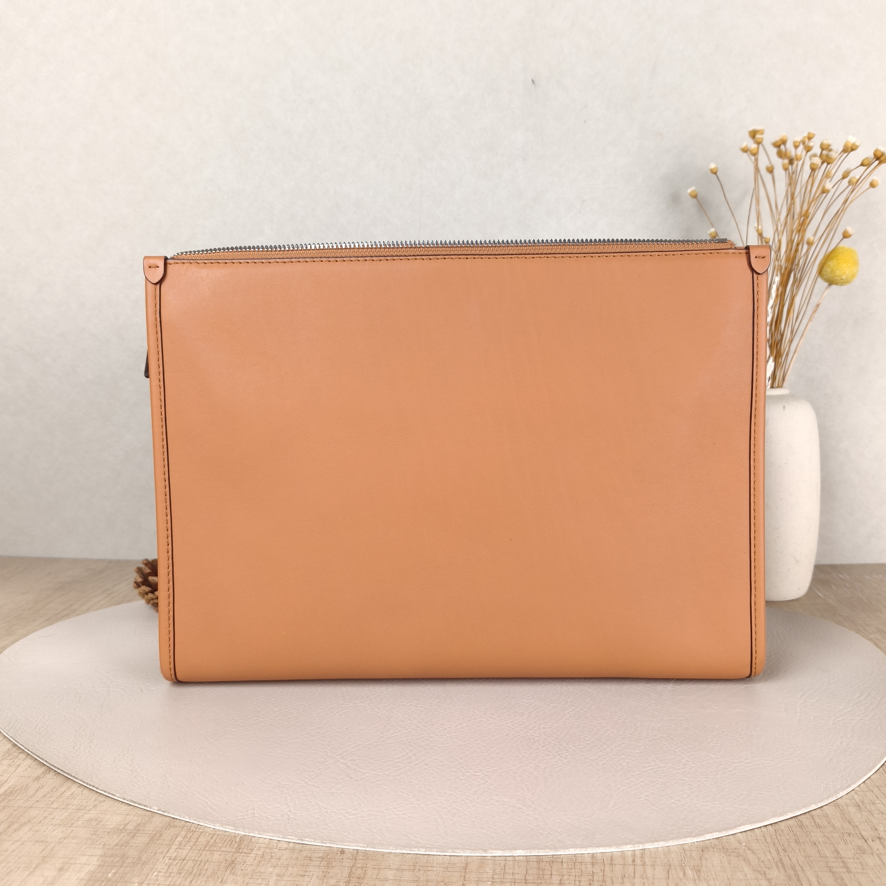 MCM Clutch Clutch Crossbody Bag Brown Calfskin 31 × 7 × 23 cm — cover view 3 of 5