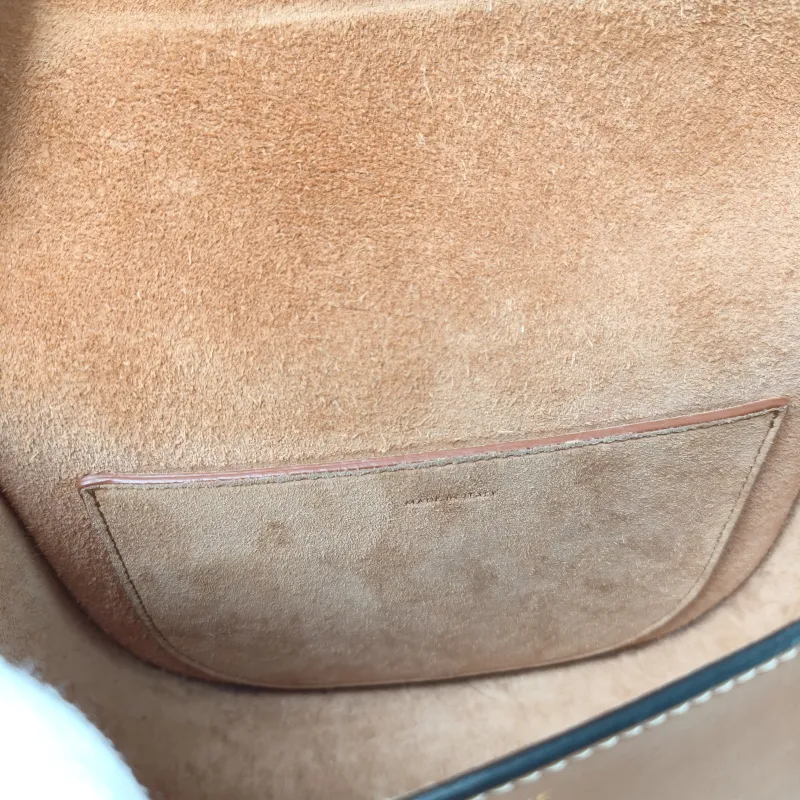 CELINE Crossbody Bag FOLCO TRIOMPHE Caramel Calfskin One Size 18.5 × 7 × 15 cm — detail view 12 of 12