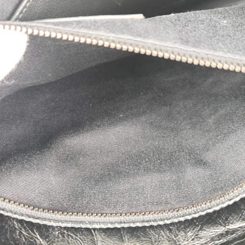 SAINT LAURENT Crossbody Bag Niki Black Waxed Leather Calfskin Medium 28 × 8.5 × 20 cm — detail view 8 of 14