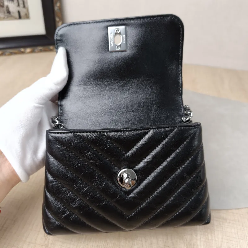 Chanel Crossbody Bag Coco Handle​Black V Calfskin Mini14.5 × 5.5 × 11.5 cm — detail view 18 of 18