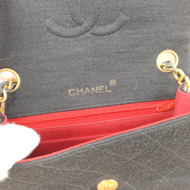 Chanel Crossbody Bag Classic Flap Mini CF Mini Black Canvas One Size 17 × 7 × 13.5 cm 0 — detail view 7 of 13
