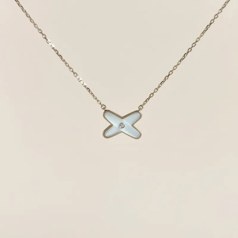 CHAUMET Necklace Jeux de Liens · Collection · Necklace Diamond18KR ose Gold One Size41cm