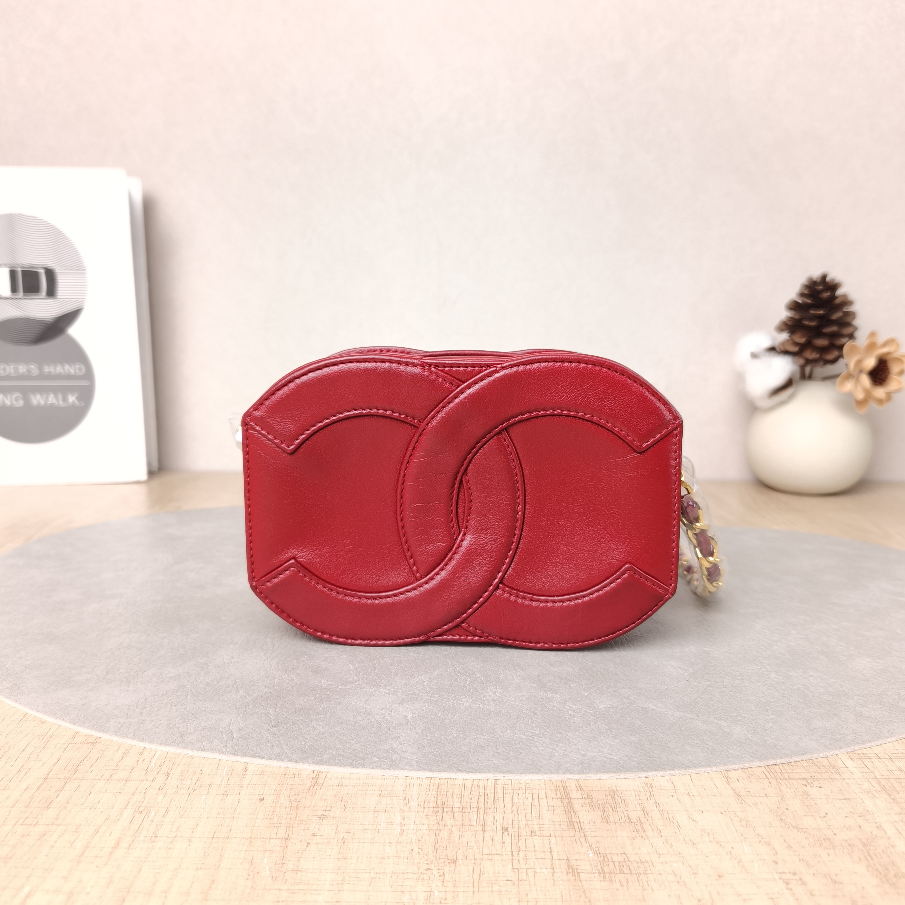 Chanel Crossbody Bag Crossbody Bag Red Lambskin One Size16 × 6 × 11 cm