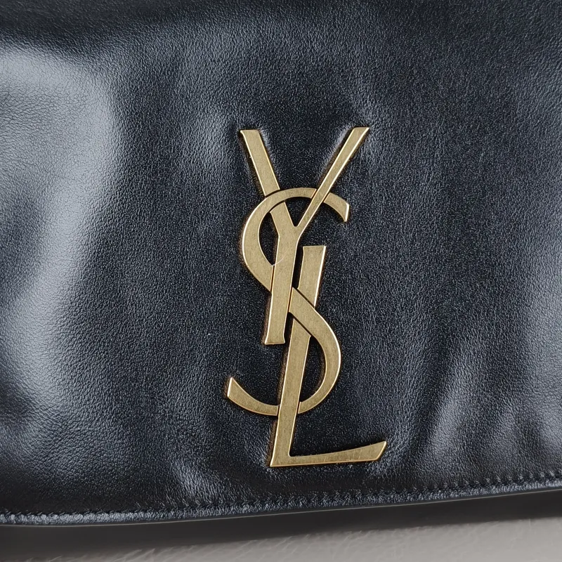 SAINT LAURENT Crossbody Bag Kate Chain Bag Black Calfskin Medium 28.5 × 6 × 20 cm — detail view 11 of 12