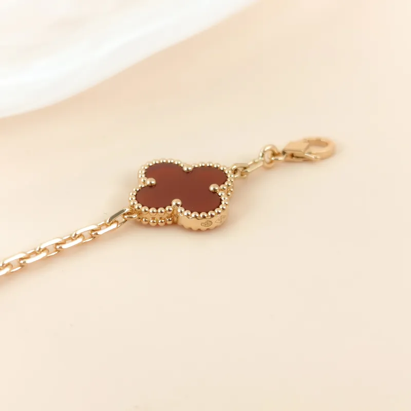 Van Cleef & Arpels Bracelet Alhambra Alhambra Collection Five-Motif Bracelet 18KY ellow Gold Vintage Small 19cm — cover view 8 of 8