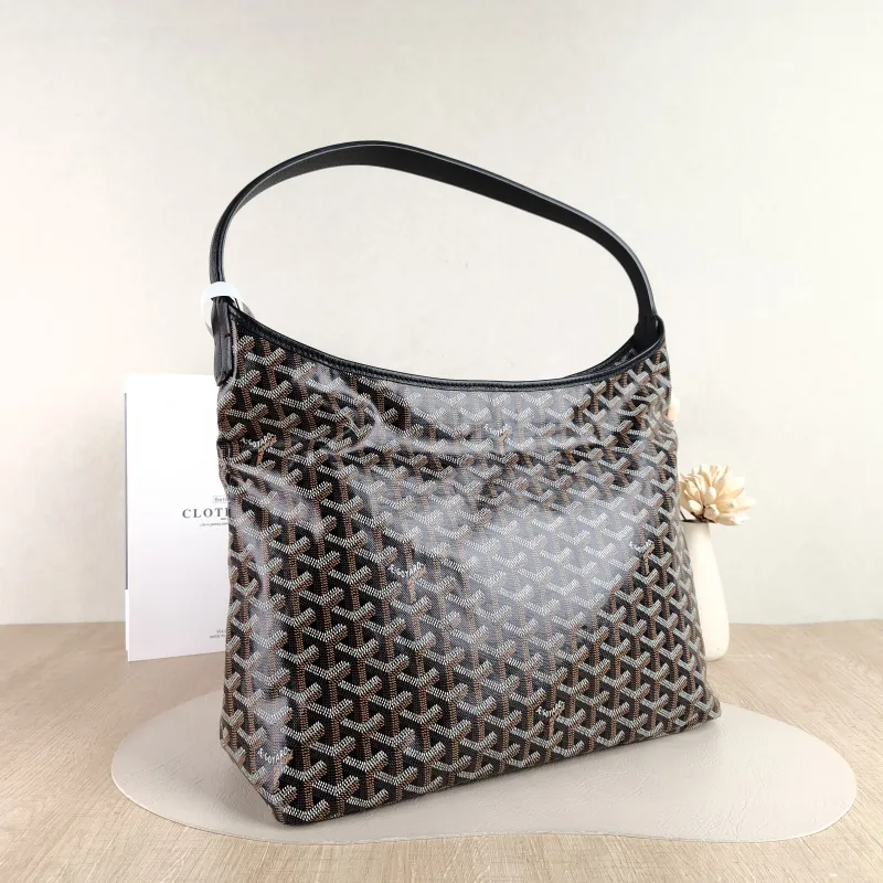 GOYARD Shoulder Bag Boheme Hobo​ Black ine Canvas Small 43 × 14 × 27 cm — cover view 4 of 5