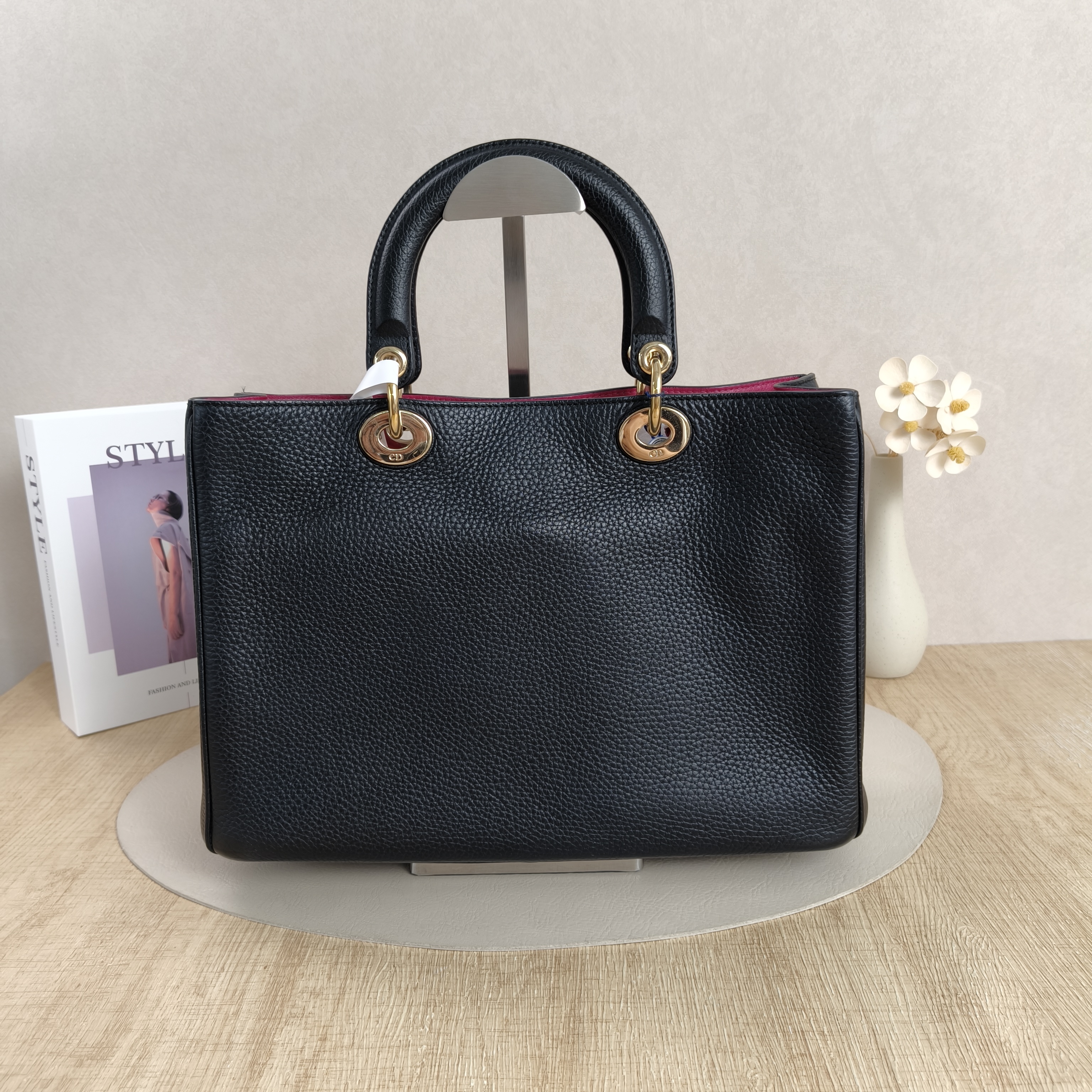 DIOR Top Handle Bag issimo Black Calfskin32 × 11 × 23 cm — cover view 6 of 11